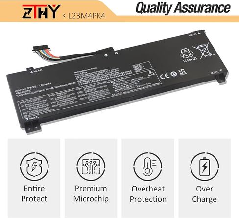 ZTHY L23B4PK4 L23M4PK4 استبدال بطارية الكمبيوتر المحمول لينوفو LOQ 15AHP9 15ARP9 15IAX9 15IAX9I 15IRX9 Legion 5 15AKP10 15AHP10 15IAX10 15IRX10 Series L23D4PK4 L23L4PK4 SB11M64615 15.44 فولت 60 وات في الساعة in Kuwait