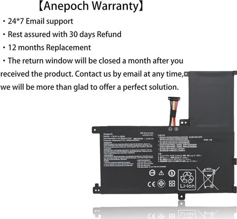 B41N1532 استبدال بطارية الكمبيوتر المحمول Asus Q504U Q504UA Q534UA Q504UAK Zenbook Flip UX560 UX560UAK UX560UA UX560UA-FZ014T Q504UA-BBI5T12 BHI5T13 UX560UQ-FJ051T B41BK25 B41Bl95 15.2 فولت 50 وات في الساعة in Kuwait