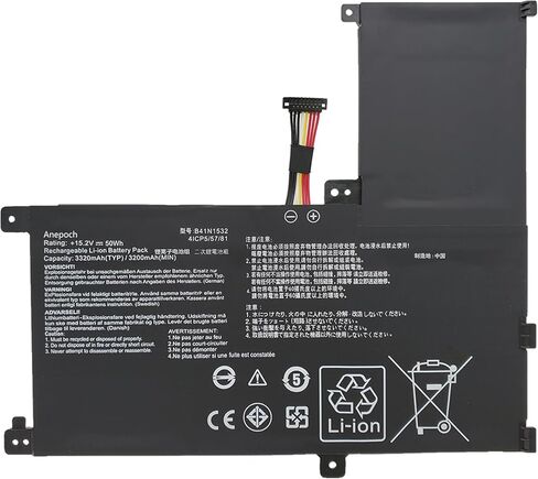 B41N1532 استبدال بطارية الكمبيوتر المحمول Asus Q504U Q504UA Q534UA Q504UAK Zenbook Flip UX560 UX560UAK UX560UA UX560UA-FZ014T Q504UA-BBI5T12 BHI5T13 UX560UQ-FJ051T B41BK25 B41Bl95 15.2 فولت 50 وات في الساعة in Kuwait