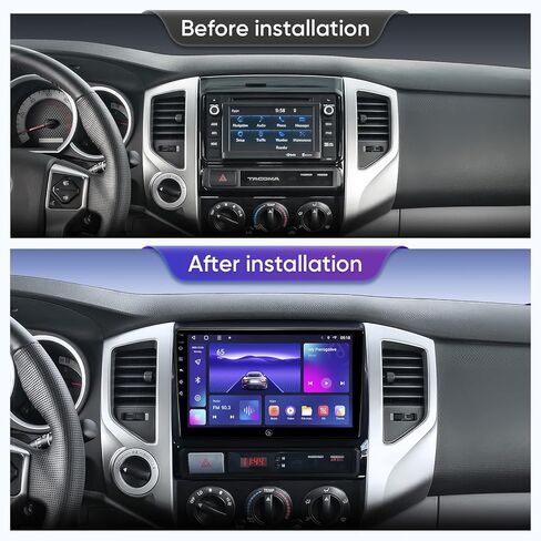 (6G + 128G) ستيريو راديو السيارة 8 كور لسيارة Toyota Tacoma 2005-2015، وحدة رأس أندرويد 9 بوصة مع 5GWiFi Bluetooth Wireless Carplay Android Auto GPS Navigation AM/FM استبدال الكاميرا الاحتياطية in Kuwait