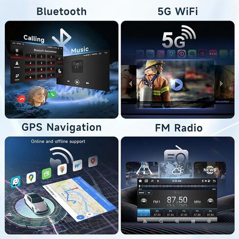 5G WiFi Android 15 Car Stereo for Buick Regal 2009-2013/ Opel Insignia 2008-2013 with Wireless Carplay Android Auto, 9" Touch Screen Radio Support GPS/Bluetooth/FM/SWC/Backup Camera in Kuwait