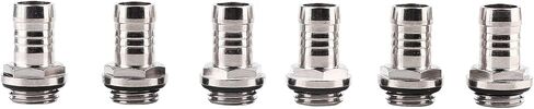 PC Water Cooling Barb Fitting, 6 PCS PC Water Cooling Two Touch Fitting G1/4 Thread Barb Connector, for Connection Between Water Blocks, Radiators, Water Pumps, Reservoir(11mm) in Kuwait