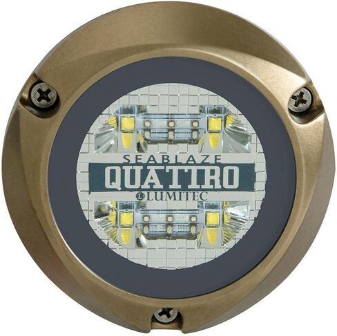 Lumitec Lighting 101510, LED Underwater Light, SeaBlaze Quattro Underwater Light, Spectrum Full-Color RGBW,Bronze in Saudi Arabia