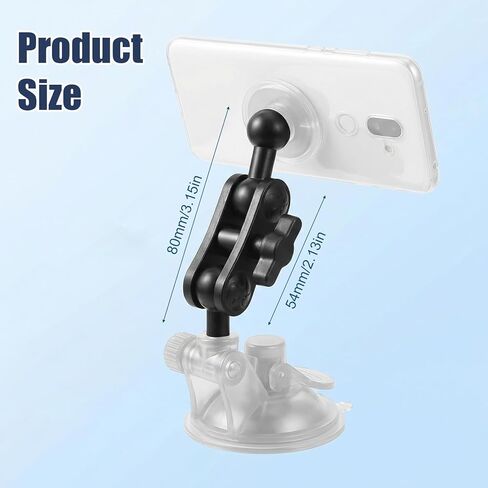 Skrfren 17mm Ball Mount Extension Adapter for Car Phone Holder, 360° Rotation Extension Rod for Car Air Vent Compatible with GPS Mount in Kuwait