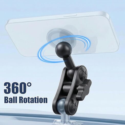 Skrfren 17mm Ball Mount Extension Adapter for Car Phone Holder, 360° Rotation Extension Rod for Car Air Vent Compatible with GPS Mount in Kuwait