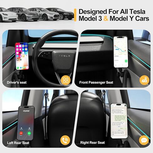 Aukee Phone Mount for Tesla Model 3 and Model Y, Easy Installation andFoldable 360° Adjustable Strongest Magnet Power Tesla Phone Holder Fit for All MagSafe iPhone and Phone with Metal Ring, 1PCS in Kuwait
