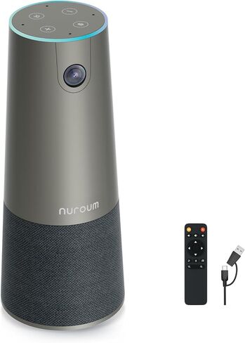 NUROUM C46 4K Video Conference Webcam with Mic, 8MP CMOS/AI Auto-Framing/5x Zoom, Conference Room Camera with Noise Cancelling Microphone&Speaker, 16ft Voice Pickup for PC/Laptop Zoom/Teams in Saudi Arabia