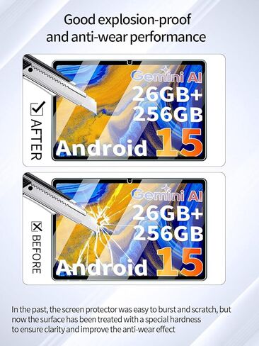 واقي شاشة لجهاز QDDQ TB02 Android 15 مقاس 10 بوصة، مضاد للخدش 9H حساس للمس، حواف مستديرة 2.5D خالية من الفقاعات، سهل التركيب، عبوتان. in Kuwait