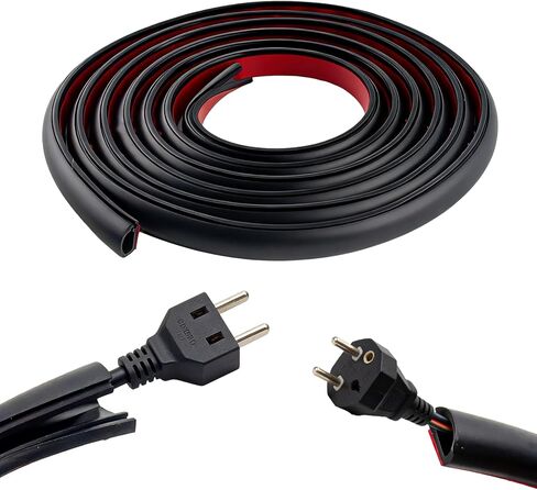 10 Ft Windshield Wire Hider for Car - Black PVC Side Opening Cable Cover to Hide Wires on Roof Rack, Light Bar, Dome Light & More - Universal Car Wire Hider in Kuwait