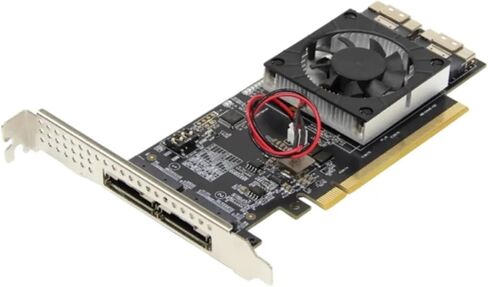 بطاقة توسيع Plx8749 Pcie M.2 Nvme Ssd U. 2 واجهات وبطاقة رسومات خارجية ووحدة التوافق in Kuwait