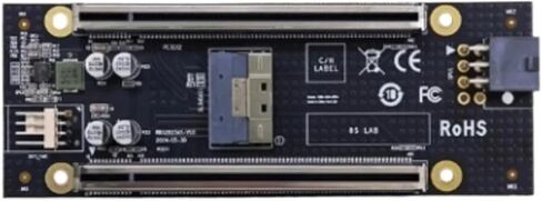 بطاقة محول فتحة Pcie4.0 X16 مع حامل Sff-8654 8I لدعم اللوحة الأم X4+X4 سبليت in Kuwait