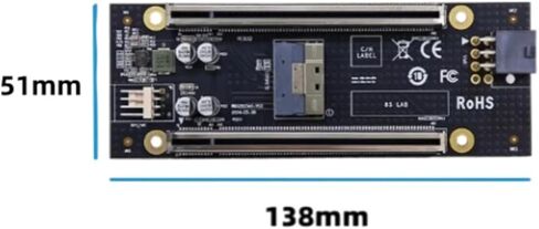 بطاقة محول فتحة Pcie4.0 X16 مع حامل Sff-8654 8I لدعم اللوحة الأم X4+X4 سبليت in Kuwait
