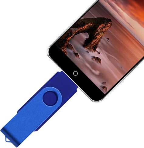 محرك فلاش USB 128 جيجا بايت، محرك أقراص USB 2.0 محمول، محرك قلم دوار معدني، سرعة عالية لتخزين البيانات in Kuwait