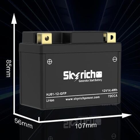 Skyrich HJ01-12-GFP Generator Start Battery. 12V 14.4Wh 72CCA,GENMAX OEM PART in Kuwait