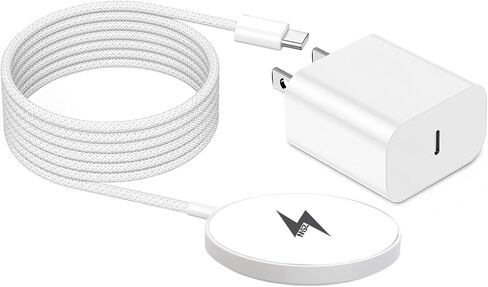 [معتمد من Apple MFi] شاحن لاسلكي مغناطيسي بقوة 25 وات لهاتف iPhone 17 16 شحن سريع، شاحن سريع 6FT Apple Mag-Safe شاحن لاسلكي لهاتف iPhone 17e/Air/17 Pro Max/16 Pro/15/14/13/12 in Kuwait