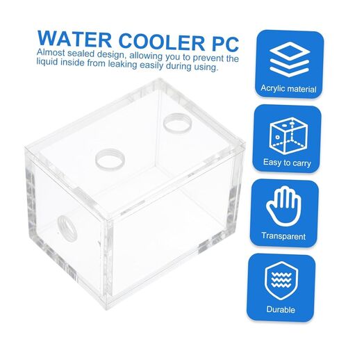 Uonlytech 2pcs Transparent Computer Liquid Cooling Tank Easy to Install Water Cooling System High Performance Acrylic Design Visible Water Level for Timely Refills in Kuwait