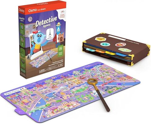 Osmo - Detective Agency - Ages 5-12 - Solve Global Mysteries - Educational Learning Games - STEM Toy - Gifts for Kids - Ages 5 6 7 8 9 10 11 12-For iPad, iPhone or Fire Tablet (Osmo Base Required) in Saudi Arabia