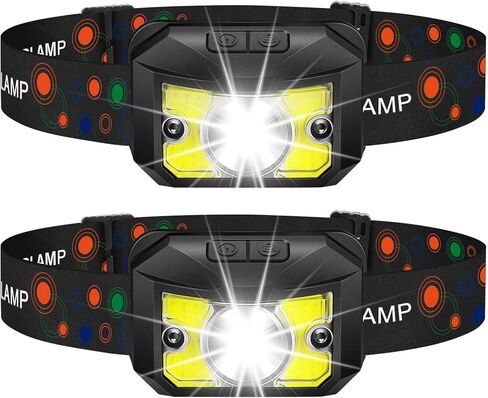Wanocean Grandpa Dad Gifts for Father’s Day from Daughter, LED Headlamp Rechargeable 2 Pack - Super Bright Headlight Flashlight for Camping, Hunting, Hiking, Running in Kuwait