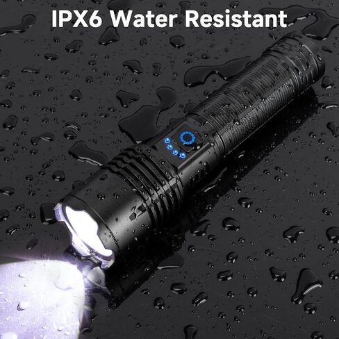 Flashlight Rechargeable 4 Pack, LED Flashlights High Lumens, 99,000 Lumen Super Bright FlashLights, 5 Modes Adjustable Powerful Handheld Flash Light for Home, Outdoor, Waterproof in Kuwait