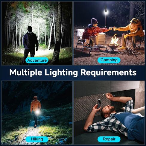 Flashlight Rechargeable 4 Pack, LED Flashlights High Lumens, 99,000 Lumen Super Bright FlashLights, 5 Modes Adjustable Powerful Handheld Flash Light for Home, Outdoor, Waterproof in Kuwait