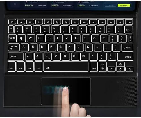 SaharaCase - حافظة لوحة مفاتيح من سلسلة الملاحة مع لوحة تتبع لجهاز Galaxy Tab S10 FE+، أسود، (TB00475) in Kuwait