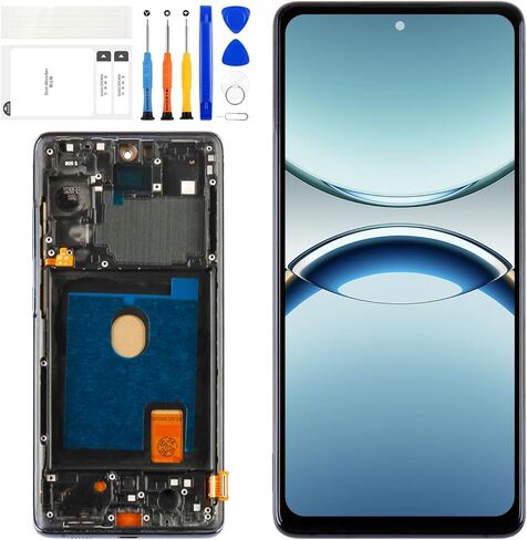 شاشة بديلة لشاشة Samsung Galaxy S20 FE 2022/S20 FE 5G مع إطار لهاتف Samsung S20 FE SM-G781 G781B G781U G781F/DS G781W مجموعة محول رقمي بشاشة LCD تعمل باللمس مع أدوات سوداء in Kuwait