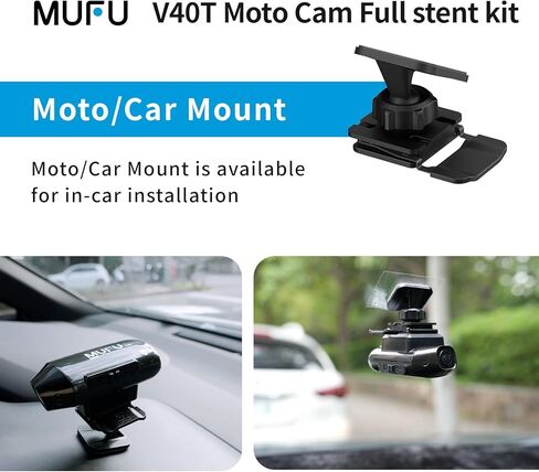 مجموعة تثبيت MUFU لكاميرا الخوذة الأمامية والخلفية V40T بنمط أعلى الرأس، متوافقة مع حامل ثلاثي القوائم وعصا سيلفي لكاميرا الحركة، وتركيب للزجاج الأمامي للسيارة ولوحة القيادة in Kuwait