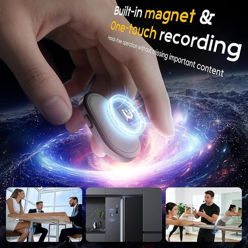 136GB Magnetic Voice Recorder - (9800Hours) Zutiifeu Voice Activated Recorder with DSP5.0 Noise Cancellation HD Audio Recorder for Classes, Meeting, Lecture, Daily Use Recording Device in Kuwait