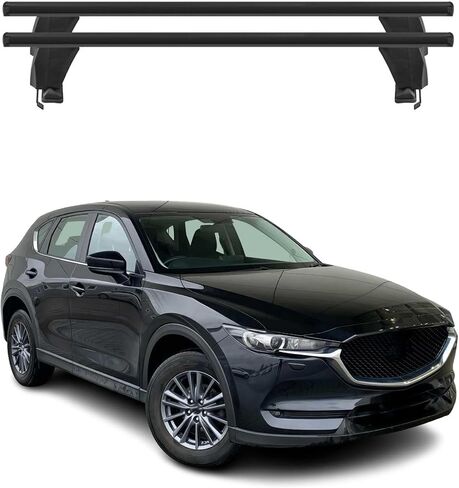 OMAC Smooth Roof Racks Cross Bars Luggage Carrier for Mazda CX-5 2013-2016 Black 2 Pcs Anti-Theft for Travel Kayak Canoe Surf Ski Snowboard Camping in Saudi Arabia