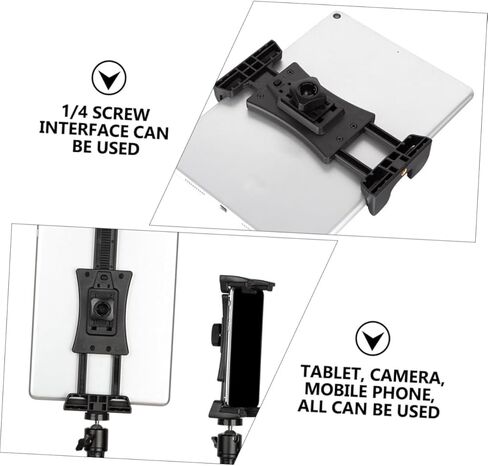 jojofuny Rotating Tablet Holder with Tripod Mount Adapter Multi-Purpose Phone Stand for Vlogging Photography and Outdoor Travel Compatible with All Smartphones and Tablets in Kuwait