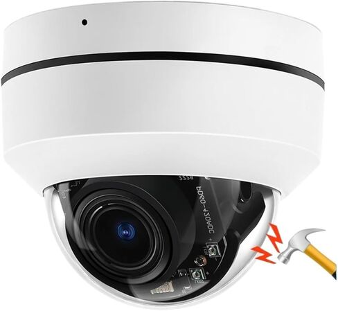 8MP 4K PTZ PoE IP Camera 5X Optional Zoom 2.8-12mm Wide Angle CCTV Security Camera Metal Night Vision Surveillance Camera(4MP POE(48V)) in Kuwait