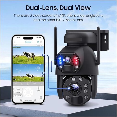 كاميرا أمان تعمل بالطاقة الشمسية 50X Zoom 12MP 4G مع لوحة شمسية 20 وات وبطارية 20000 مللي أمبير في الساعة تعمل بالواي فاي تعمل بالطاقة الشمسية في الهواء الطلق (كاميرا 20 وات 4G) in Kuwait