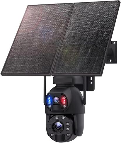 كاميرا أمان تعمل بالطاقة الشمسية 50X ZOOM 12MP 4G مع لوحة شمسية 20 وات وبطارية 20000 مللي أمبير في الساعة مراقبة تعمل بالطاقة الشمسية تعمل بالواي فاي في الهواء الطلق (20 وات 4 جيجا إضافة 128 جيجا) in Kuwait