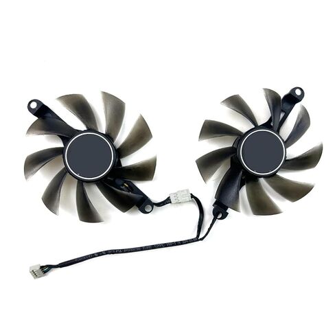 مروحة تبريد 4PIN RX580 590 GPU Fan لـ RX580 2048SP RX590 8G مروحة استبدال بطاقة الرسومات (2 قطعة) in Kuwait