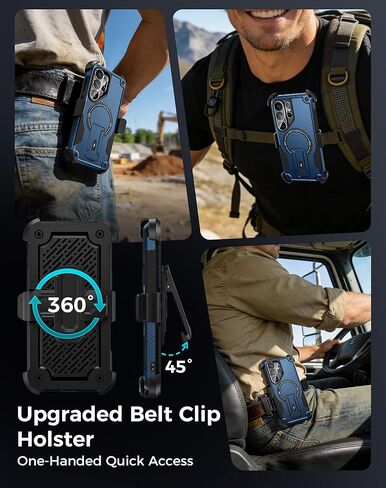 Goton 4-in-1 for Samsung Galaxy S26 Ultra Case with Belt Clip Holster, Glass Screen Protector & Camera Lens Protector, Compatible with MagSafe, Invisible Kickstand, Heavy Duty Shockproof Phone Cover in Kuwait