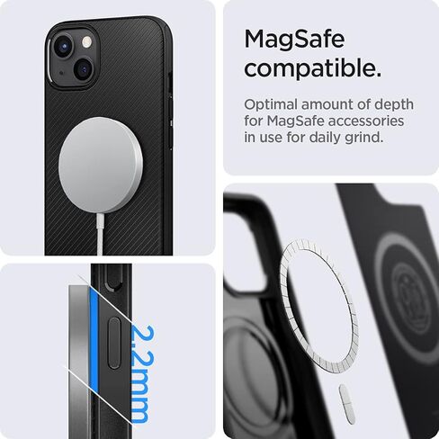 Spigen Mag Armor (MagFit) متوافق مع MagSafe المصمم لحافظة iPhone 13 (2021) - أسود مطفي | ماجفيت، 2021 in Kuwait