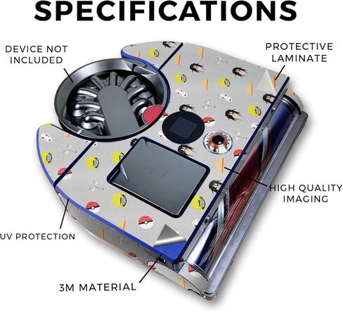 Glossy Glitter Skin Compatible with Dyson 360 Vis Nav - Anime Fan - Premium 3M Vinyl Protective Wrap Decal Cover - Easy to Apply | Crafted in The USA by MightySkins in Kuwait