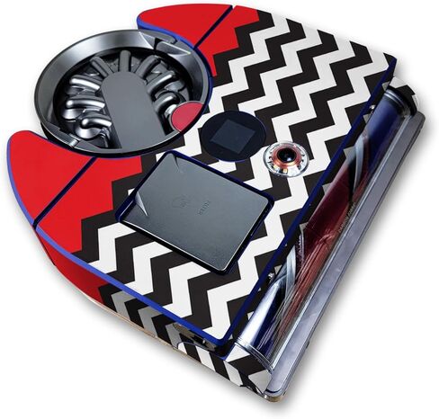 Skin Compatible with Dyson 360 Vis Nav - Red Chevron - Premium 3M Vinyl Protective Wrap Decal Cover - Easy to Apply | Crafted in The USA by MightySkins in Kuwait