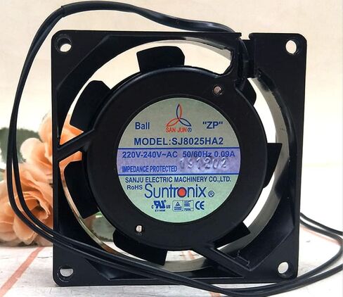 SJ8025HA2 80x80x25mm 220/240V 0.09A 8CM 2-Wire Cooling Fan in Kuwait