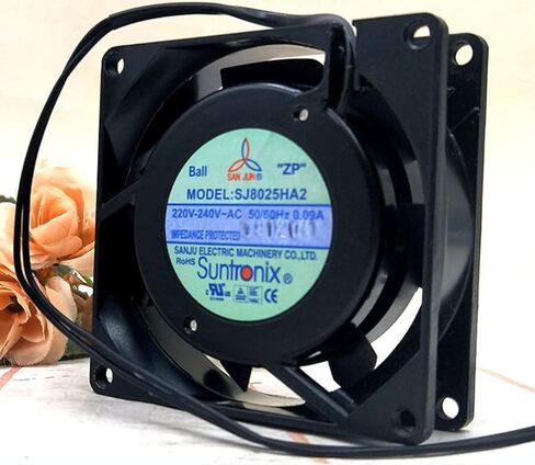 SJ8025HA2 80x80x25mm 220/240V 0.09A 8CM 2-Wire Cooling Fan in Kuwait