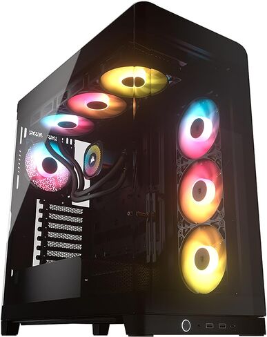 حزمة CORSAIR Frame 4500X RS-R ARGB - تتضمن 3X مراوح RS120R ARGB، 1x RS120 ARGB Fan، 1x Nautilus RS 360 ARGB CPU Cooler - أسود in Kuwait