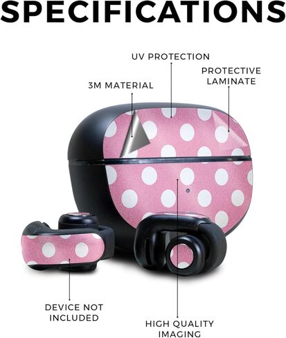 Glossy Glitter Headphone Skin Compatible with Bose Ultra Open Earbuds - Mini Dots - Premium 3M Vinyl Protective Wrap Decal Cover - Easy to Apply | Crafted in The USA by MightySkins in Kuwait