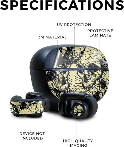 غلاف سماعة الرأس متوافق مع سماعات الأذن Bose Ultra Open - جماجم محبرة - غطاء لاصق واقٍ من الفينيل 3M ممتاز - سهل الاستخدام | صُنع في الولايات المتحدة الأمريكية بواسطة MightySkins in Kuwait