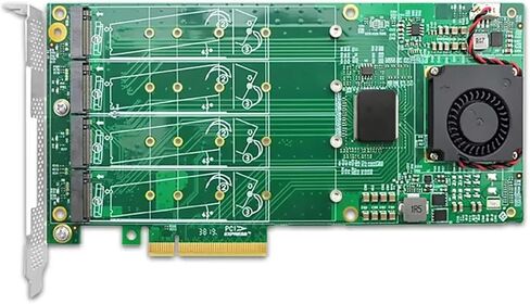 محول 4xM.2 NVMe SSD PCIe x8 مع محول PLX 8724 PCI Express 3.0 x8 إلى بطاقة محول 4 منافذ M.2 in Kuwait