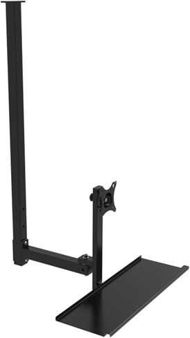 Monitor Ceiling Hanging Keyboard Tray Bracket Industrial Computer Display wall-Mounted Telescopic Rotating Universal Shelf(S869-2 (Handle Keyboard Tray)) in Kuwait