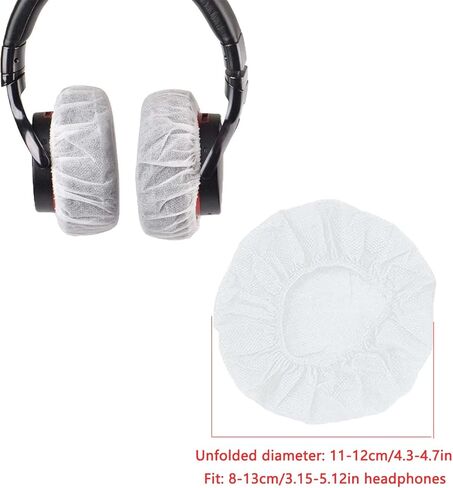50 Pack Headphone Ear Covers Disposable Earphone Covers Gaming Headset Ear Cover for Wired On-Ear Headphones Wired Kids Headphones Over-Ear Headsets Noise Canceling Overhead Headphones in Kuwait