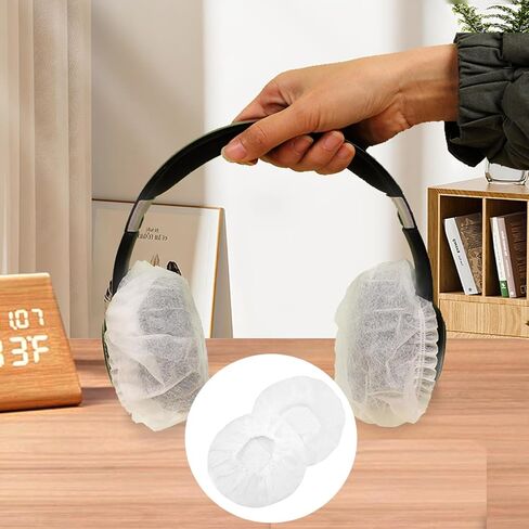 50 Pack Headphone Ear Covers Disposable Earphone Covers Gaming Headset Ear Cover for Wired On-Ear Headphones Wired Kids Headphones Over-Ear Headsets Noise Canceling Overhead Headphones in Kuwait