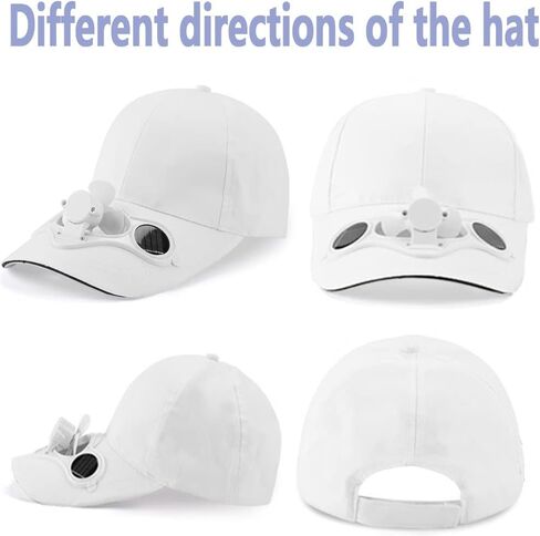Solar Power Fan Cap Baseball Golf Hat Cool Your Face in Hot Sun Summer in Saudi Arabia