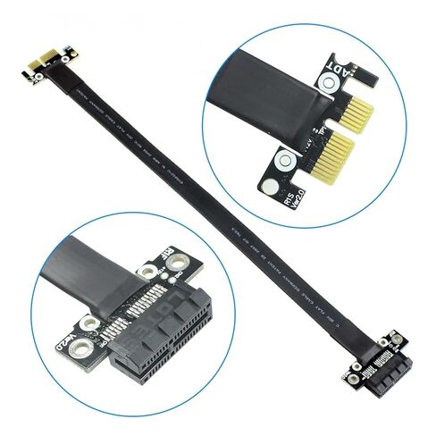 PCI Express PCIe Gen3.0 X1 X16 Riser بطاقة الرسومات الشريط تمديد كابل 25 سنتيمتر PCI-E 1x16x3.0 R11SF in Kuwait