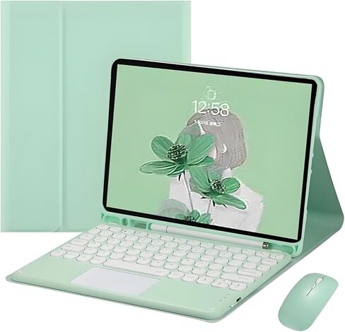 IVY Combo Magnetic Touch Keyboard Case for iPad mini (A17 Pro) 7th Generation 2024 / iPad mini 6th Gen Case with Keyboard Cover Mouse - Purple in Kuwait